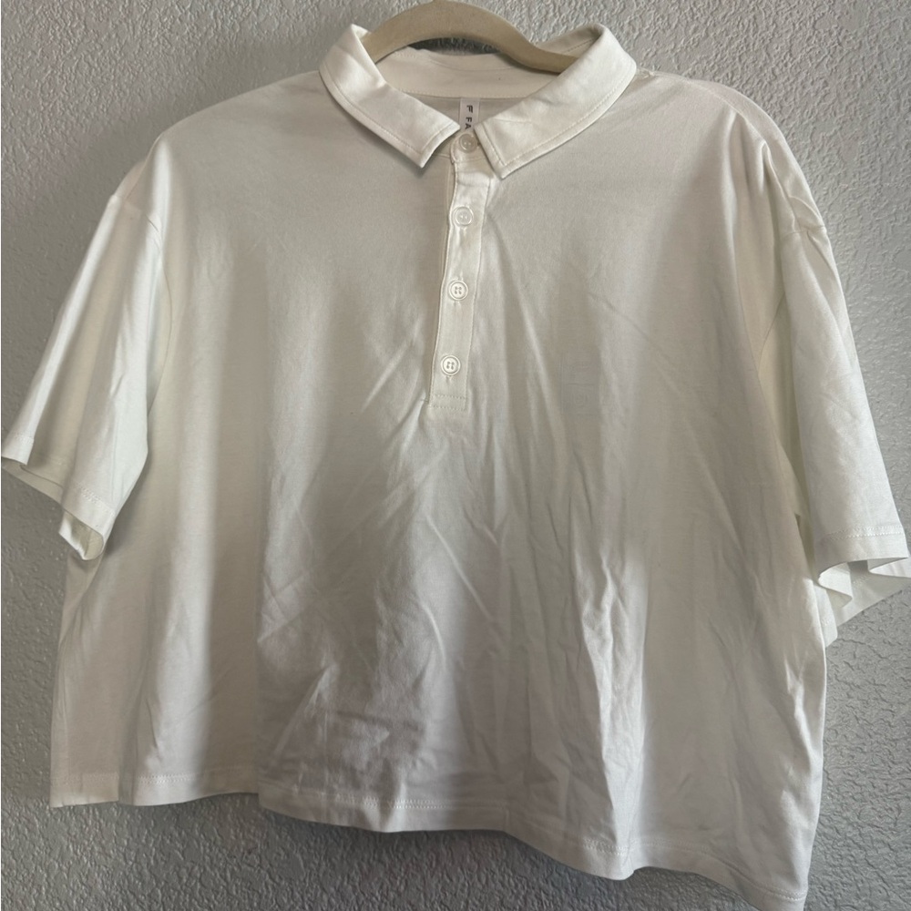 NAT Fabletics White Polo Shirt XL